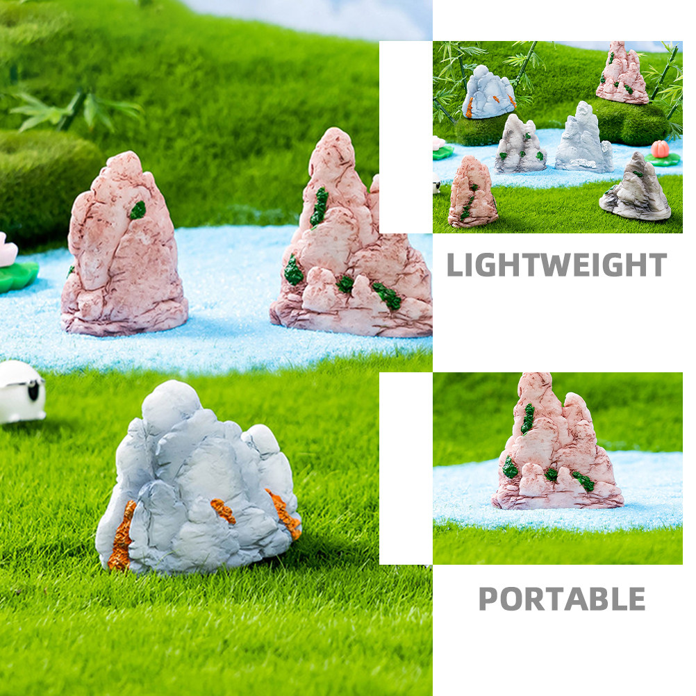 6Pcs Resin Mini Bonsai Mountai - Bonsai Garden Landscape Design review and price