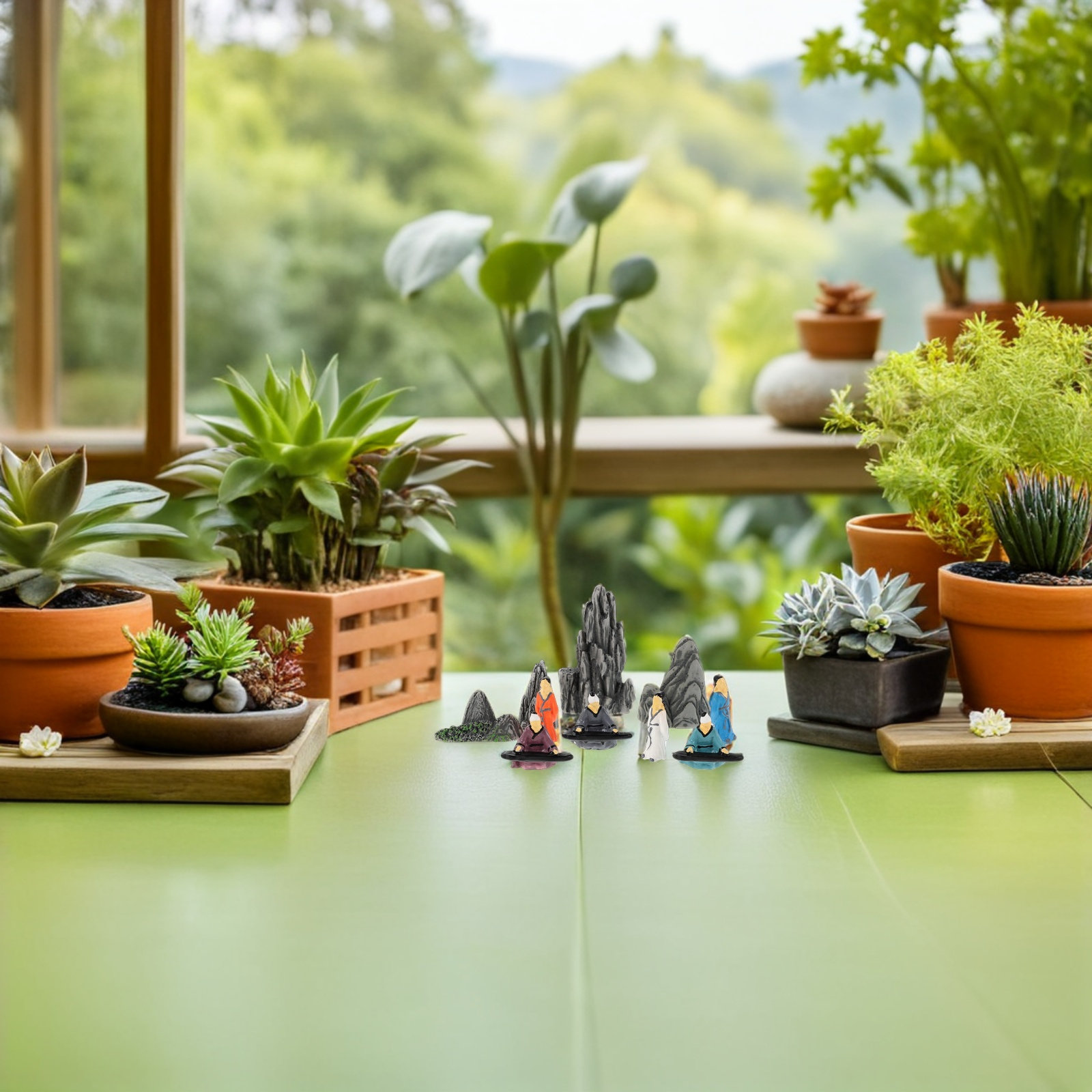10Pcs Resin Miniature Chinese  - Bonsai Garden Landscape Design review and price